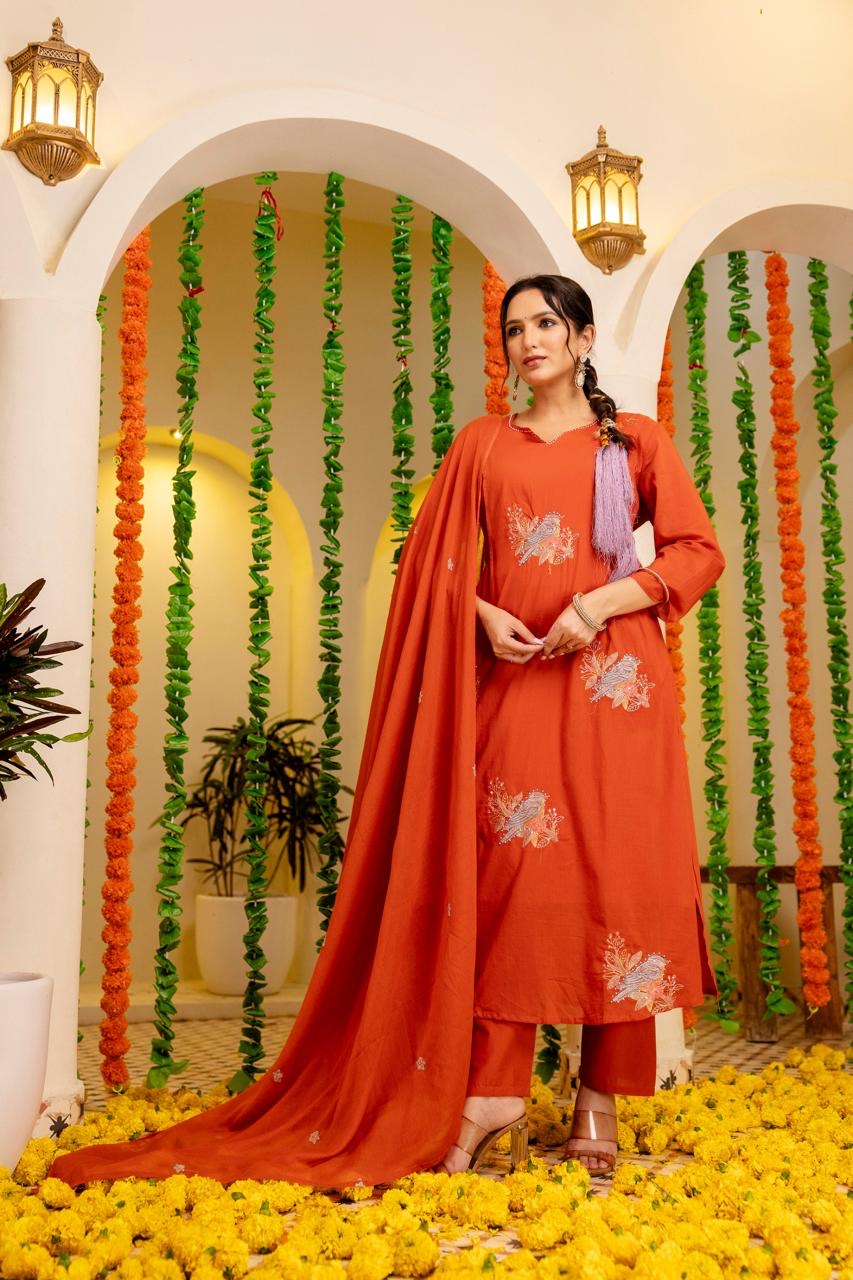 Roshni MulCotton Hand Detailed Pant Set