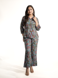 Jasmine Grey Floral Rayon Coord Set