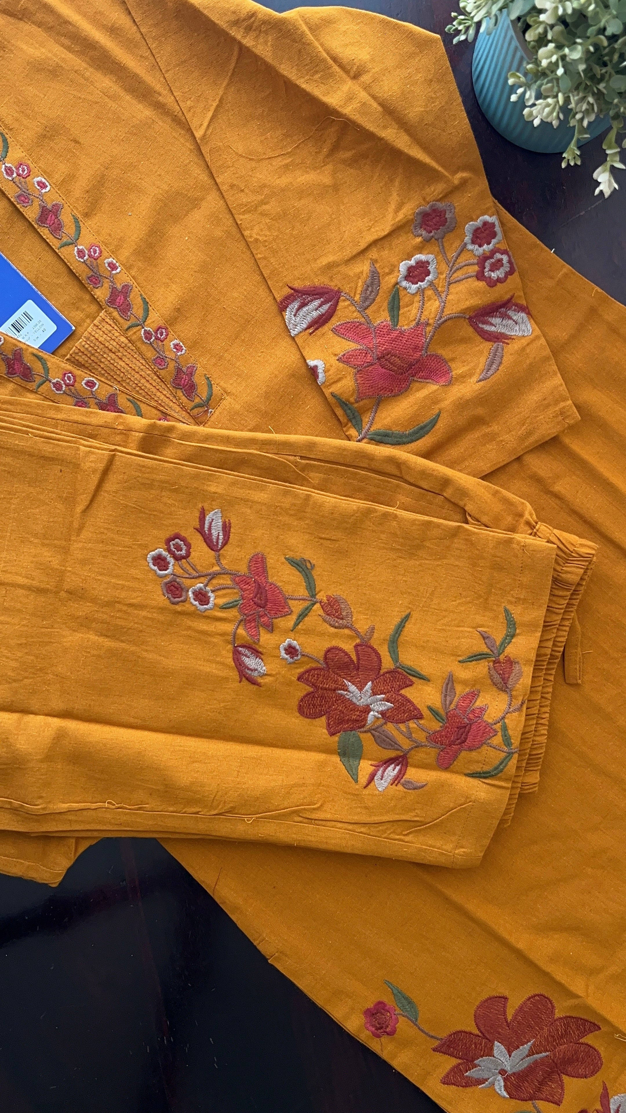 Nimrat Cotton Embroidered Pant Set - The Jaipur Studio