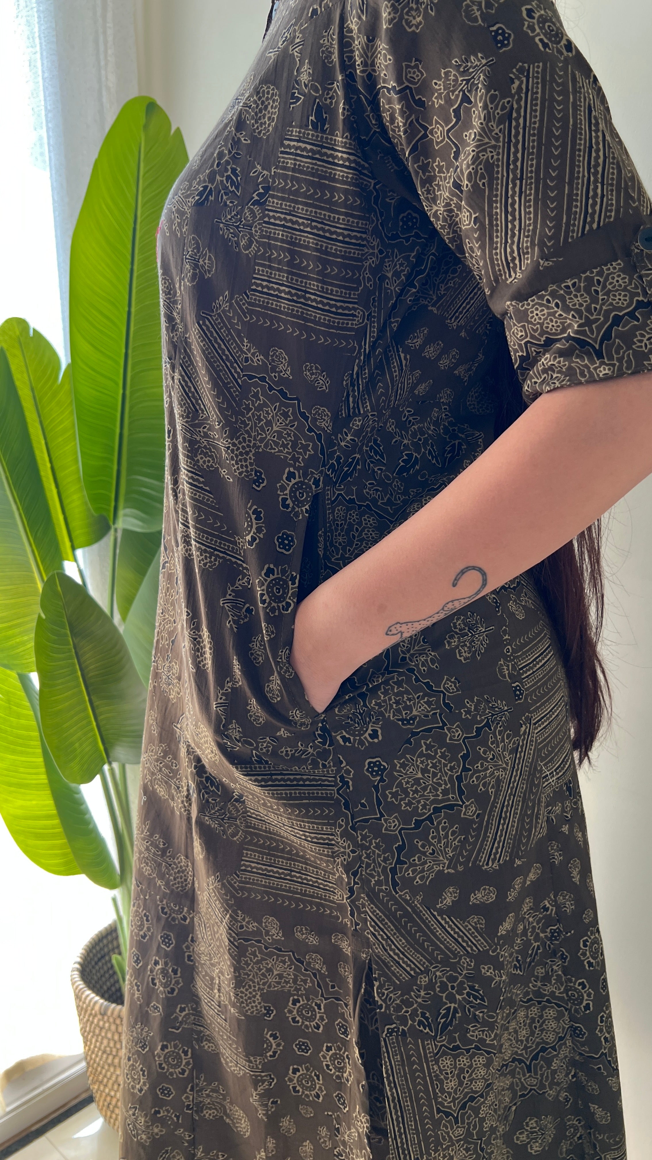 Leena Ajrakh A-line Cotton Coord Set