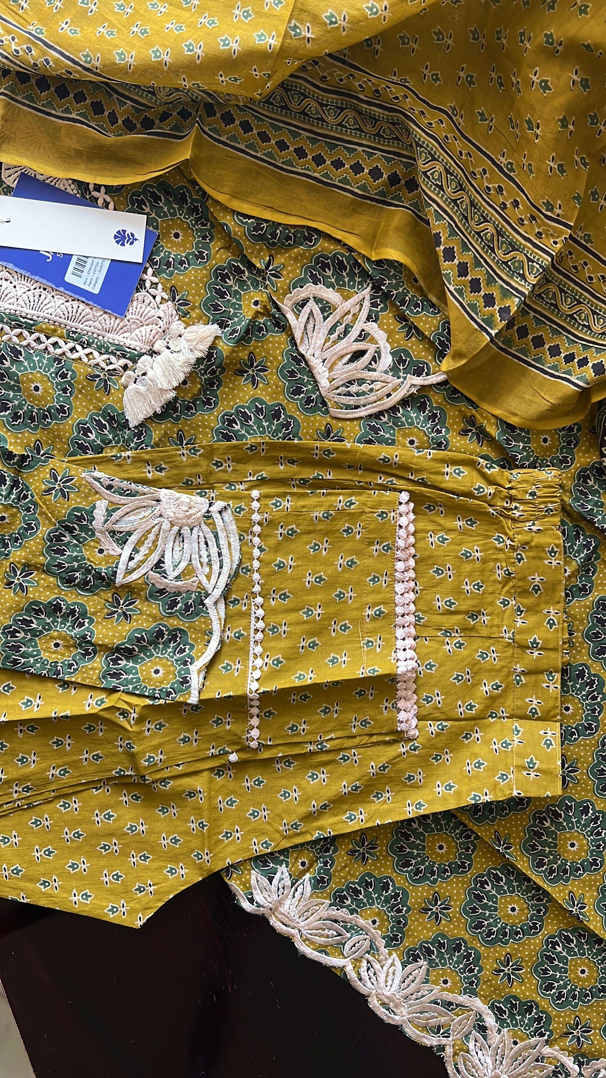 Driti Cotton Cutwork Detailed Pant set