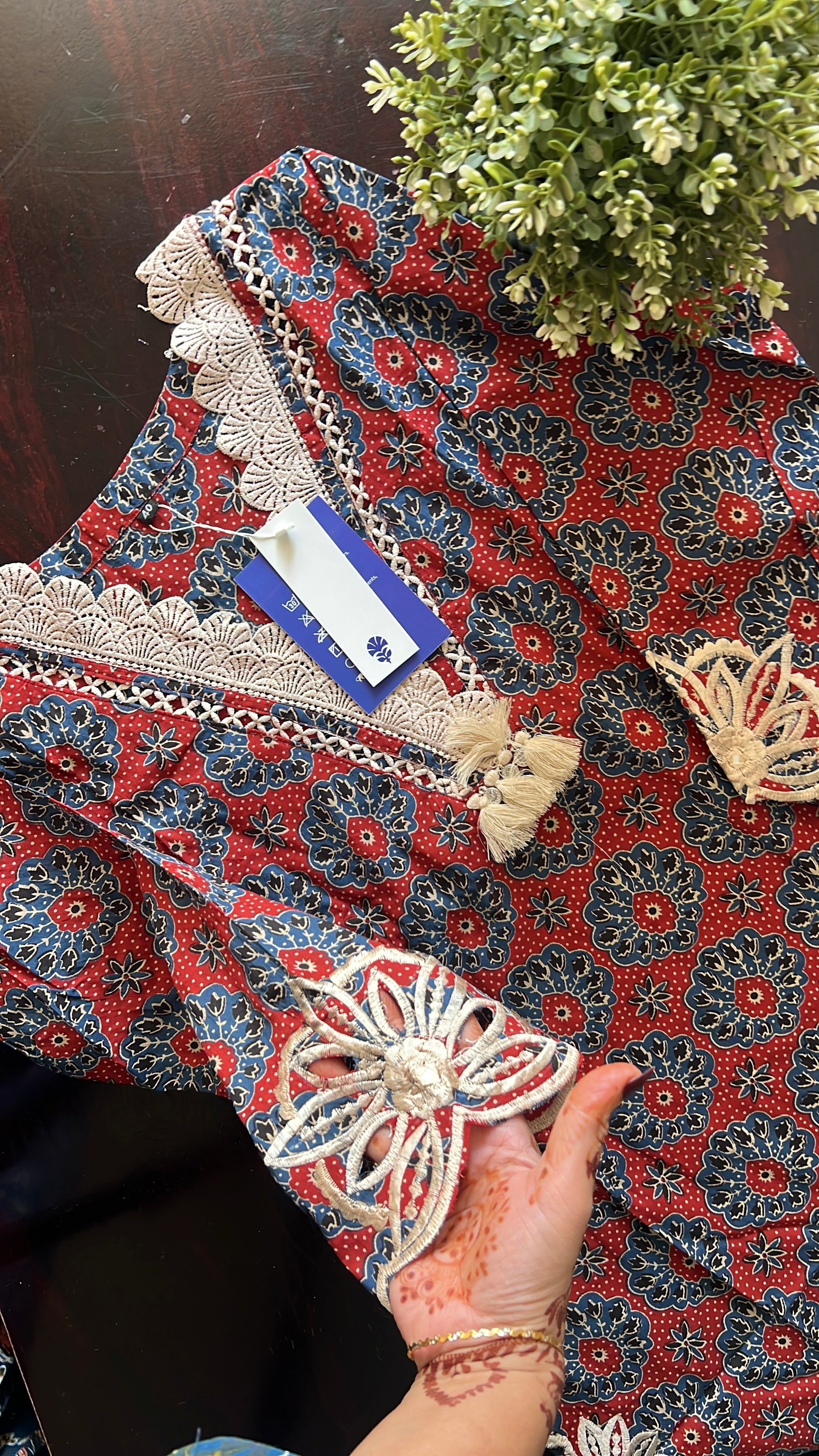 Driti Cotton Cutwork Detailed Pant set
