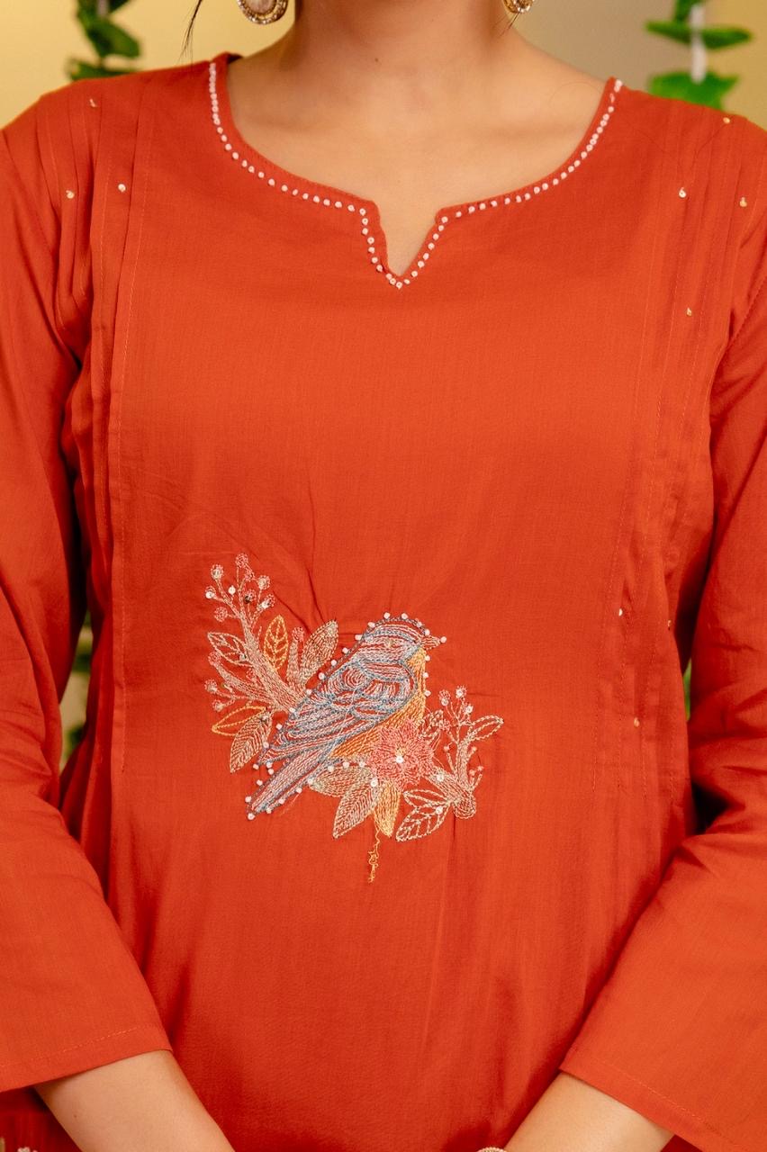 Roshni MulCotton Hand Detailed Pant Set