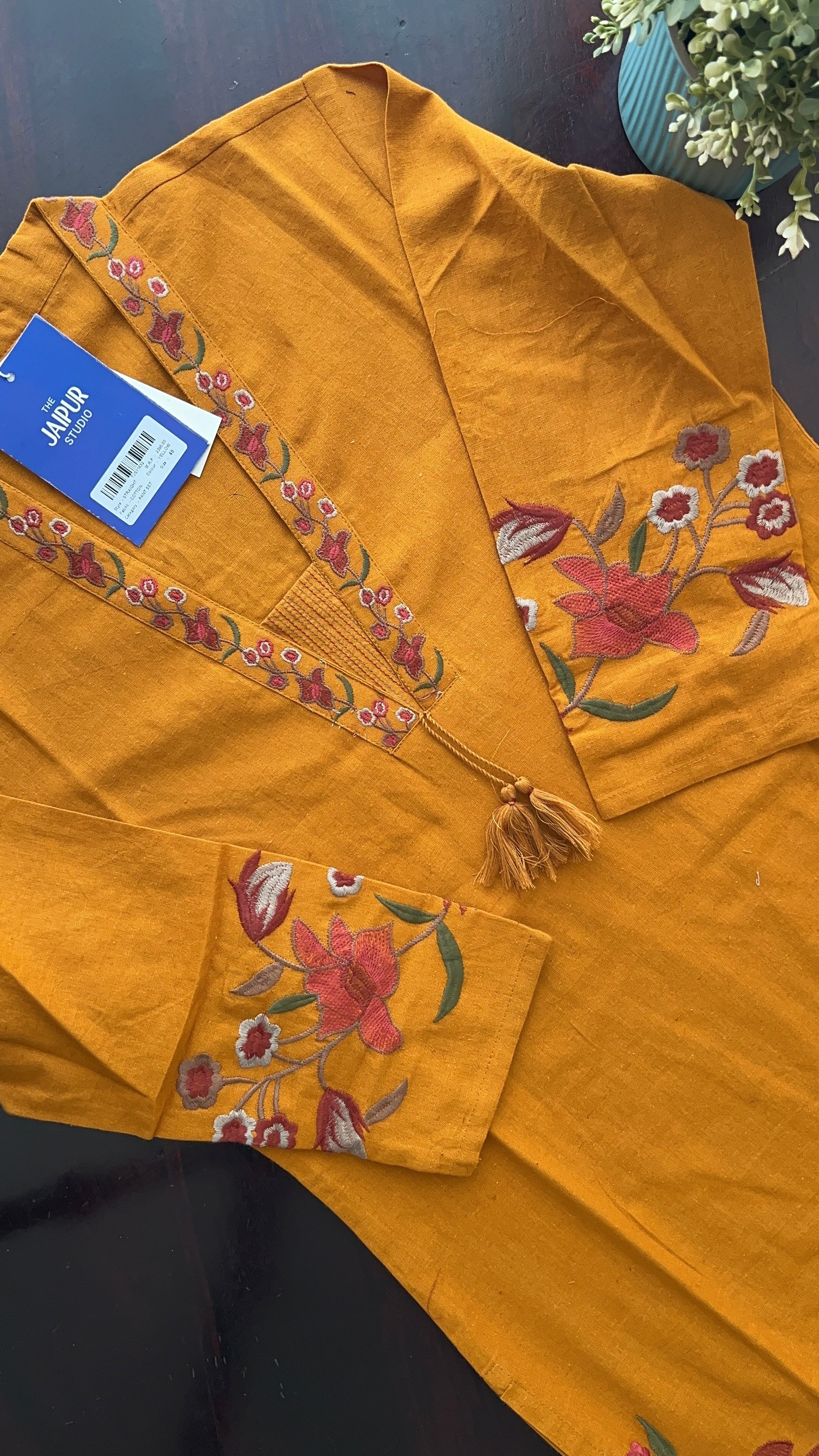 Nimrat Cotton Embroidered Pant Set - The Jaipur Studio