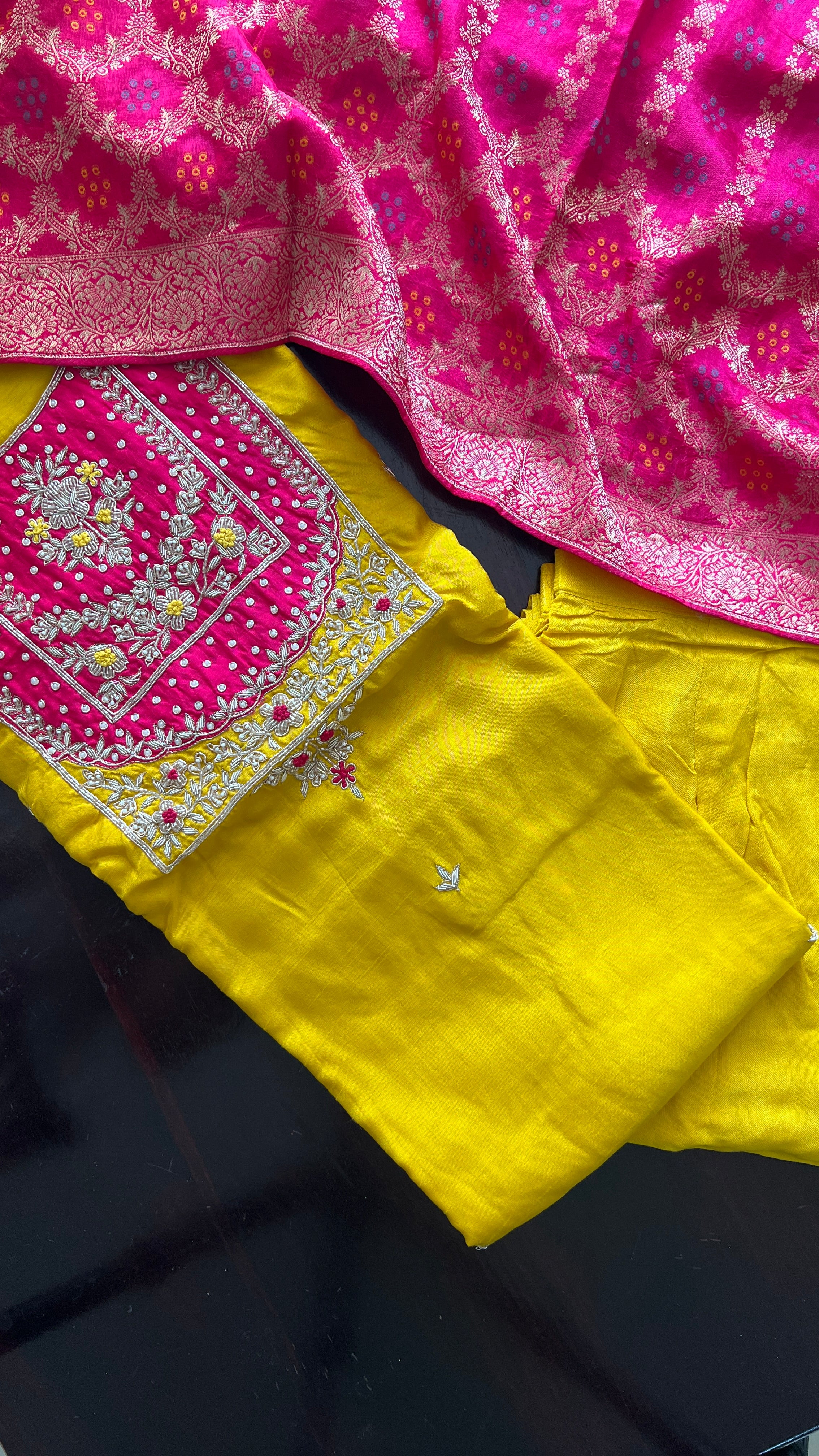 Laya Silk Festive HandEmbroidered Pant Set