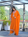 Illiana Mul Chanderi Embroidered Straight pant Set - The Jaipur Studio