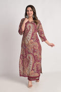 Kalamkari Embroidered Straight Cotton Kurta Set