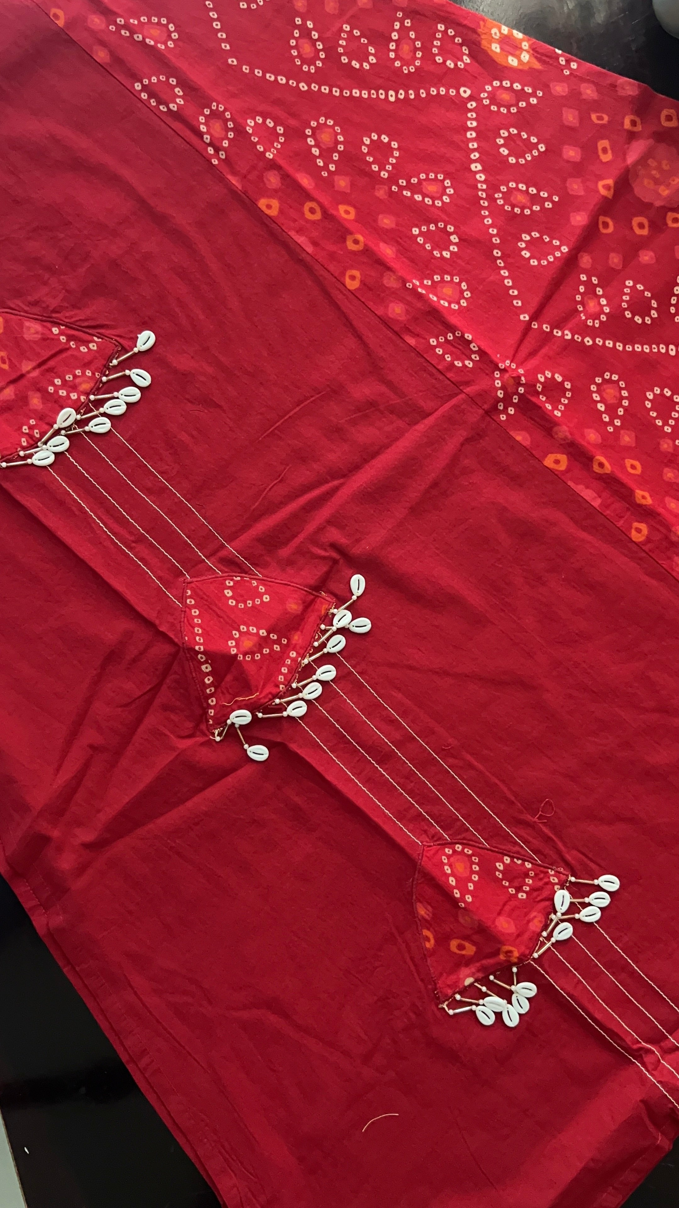 Raha MulCotton Bandhani Hand Detailed Pant Set