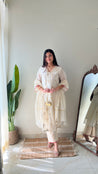 Aavya Mul Chanderi Embroidered A-line pant Set - The Jaipur Studio