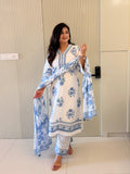 Nargis Premium Cotton HandEmbroidered Straight Dupatta Set