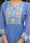 Zainab Chanderi Embroidered A-line pant Set