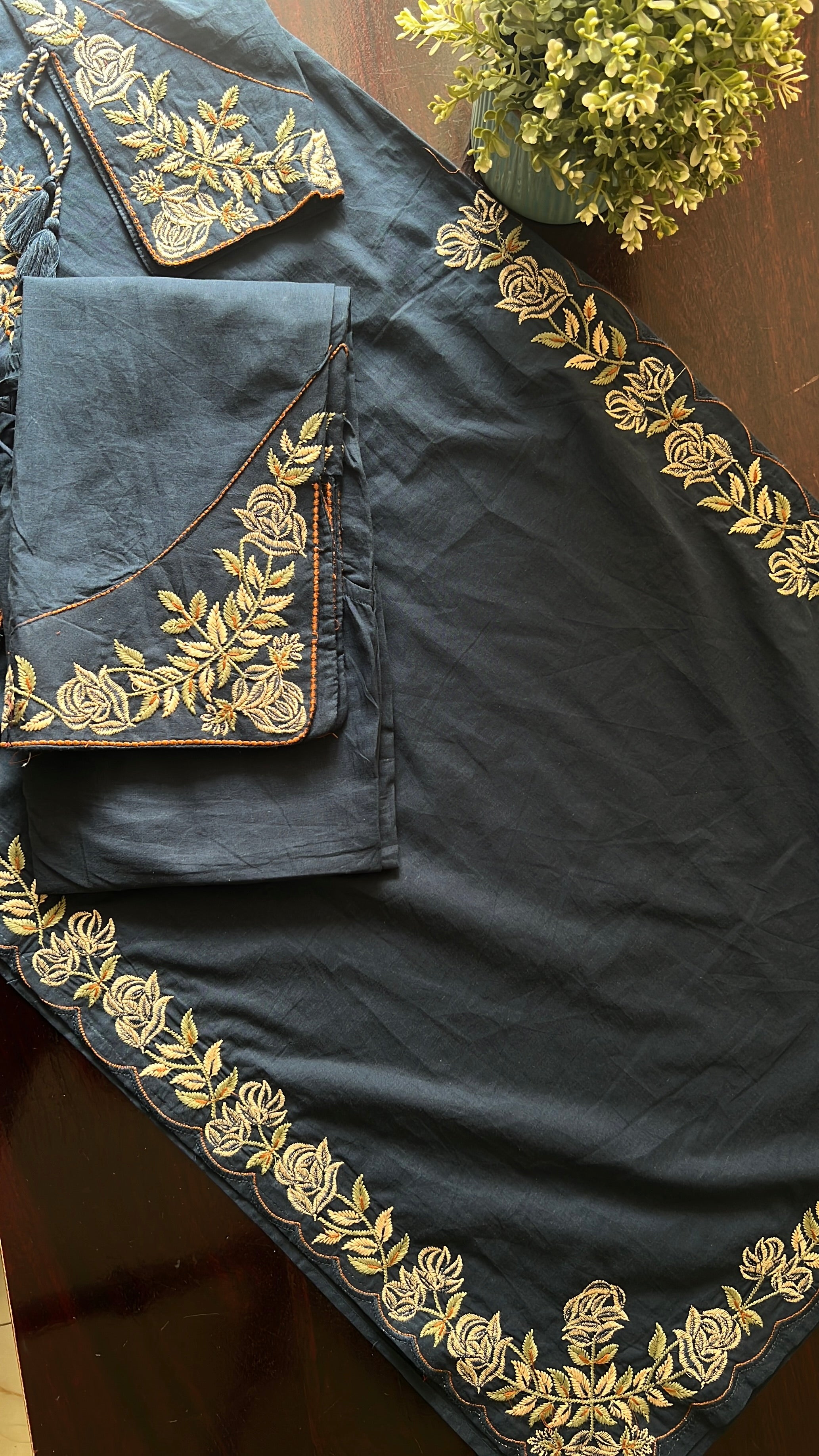 Gargi Premium Cotton Embroidered Pant set