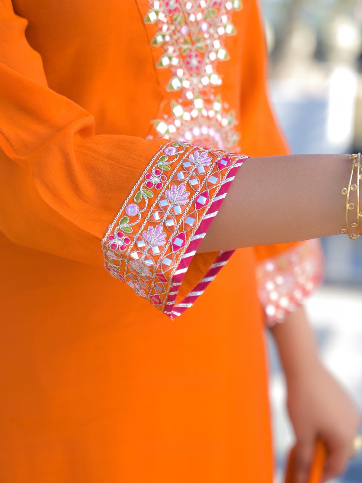 Illiana Mul Chanderi Embroidered Straight pant Set - The Jaipur Studio