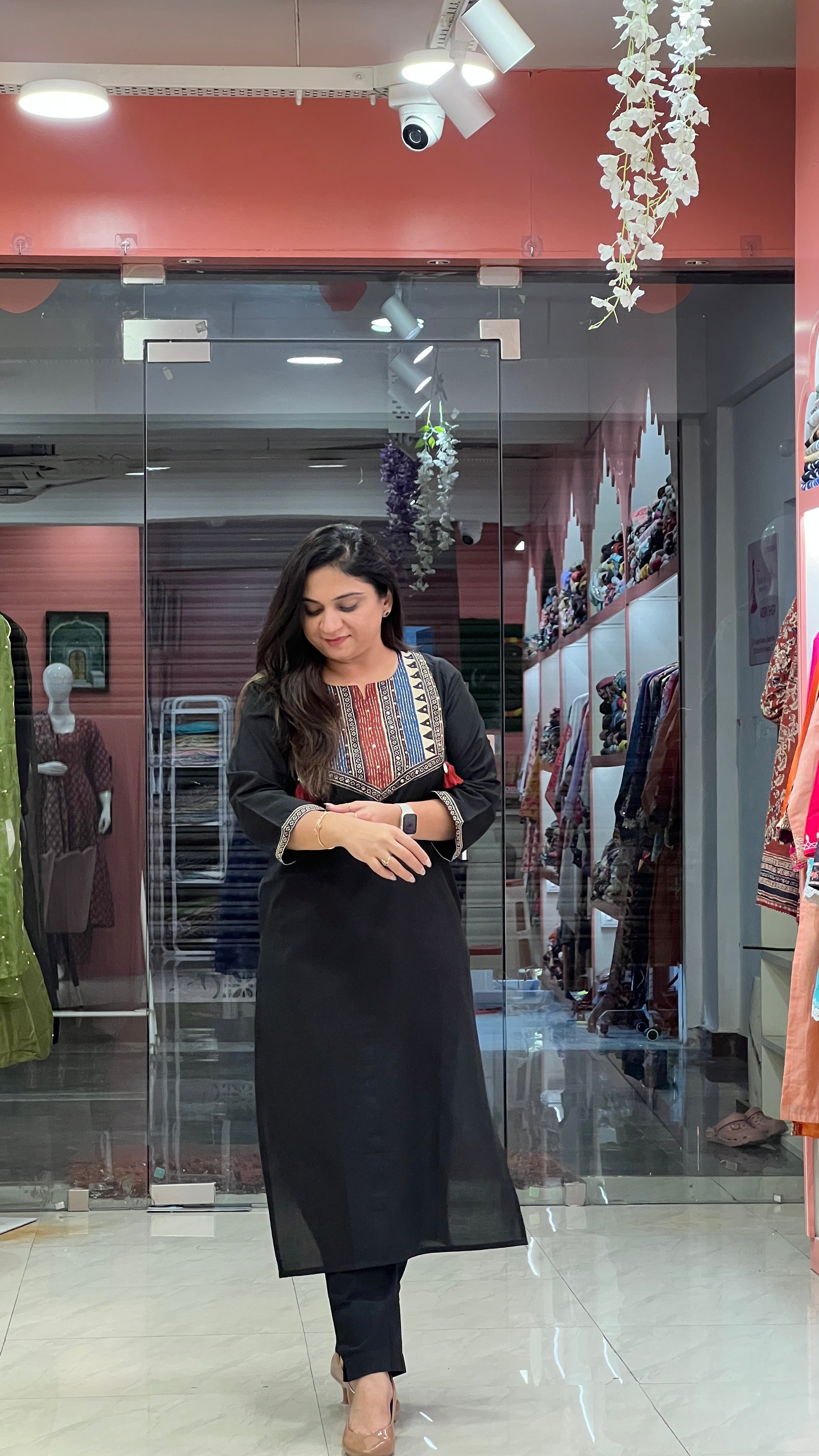 Cotton Solid Casual Straight Kurta