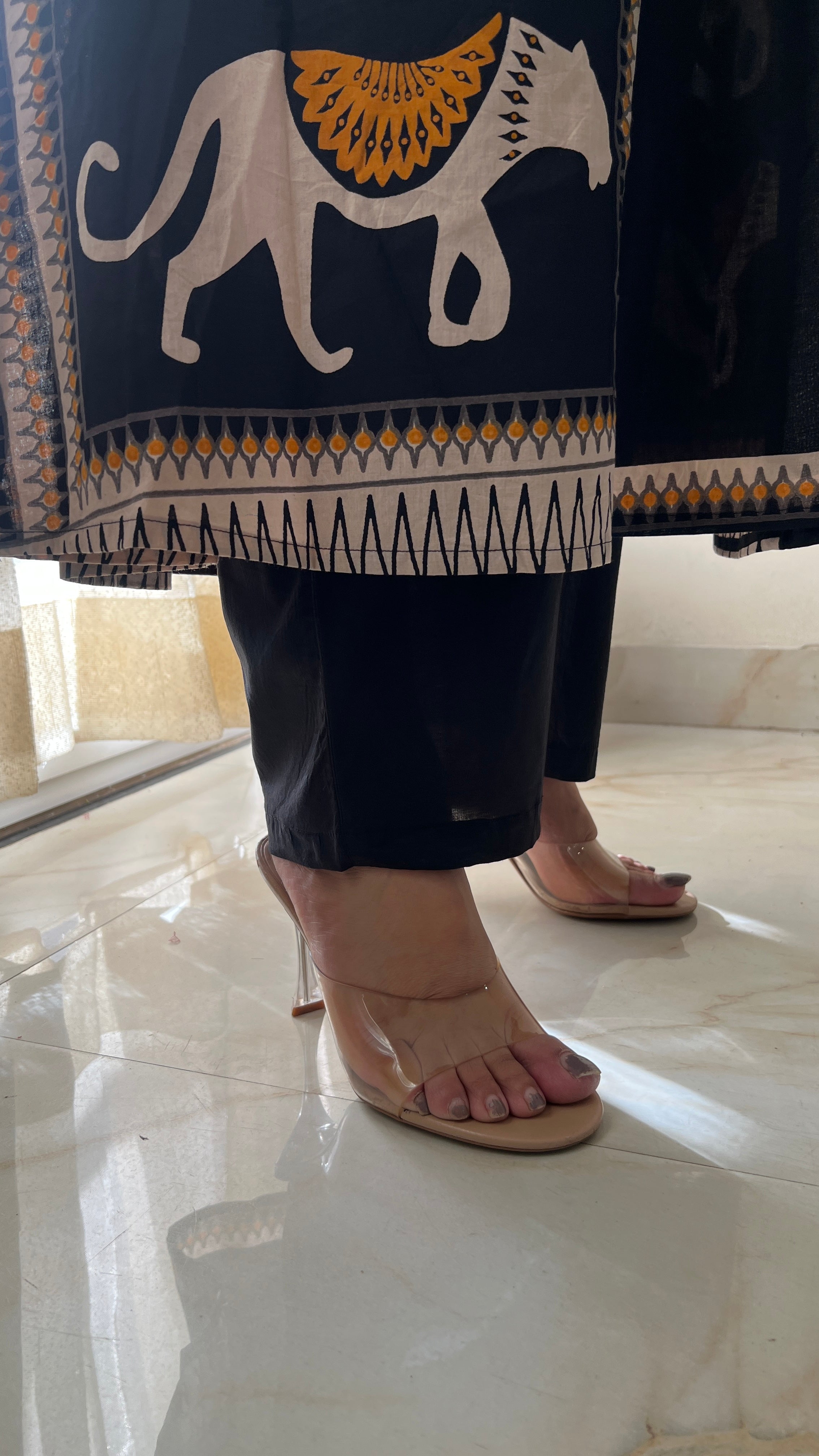 Kiara Tribal Bagh Cotton BeadWork Pant Set