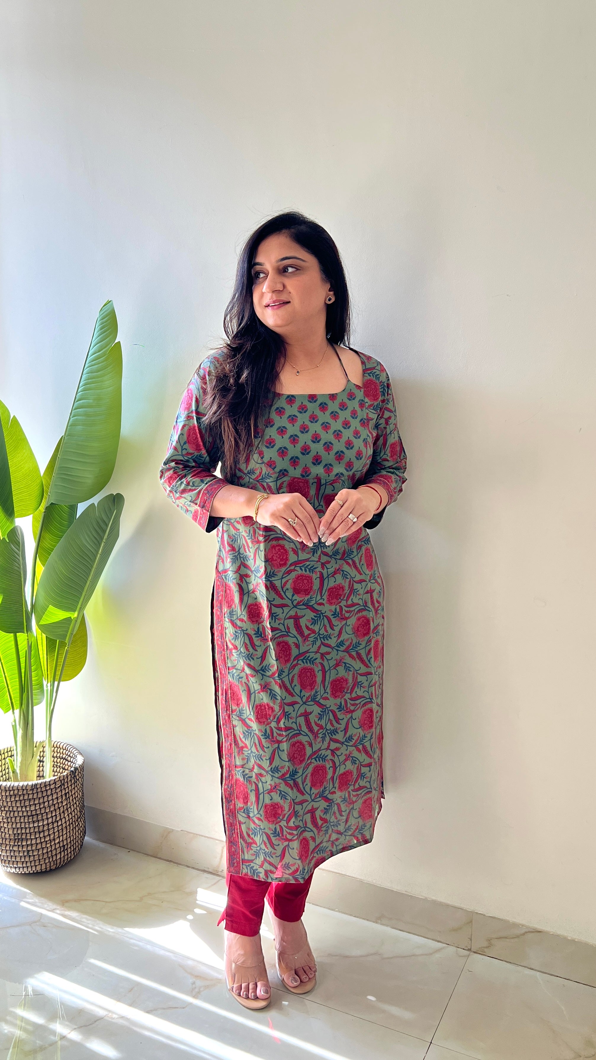 Cotton Handblock Casual Straight Kurta