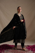 Makhmul Velvet Embroidered Pant Set