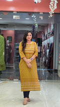 Cotton Ajrakh Casual Straight Kurta