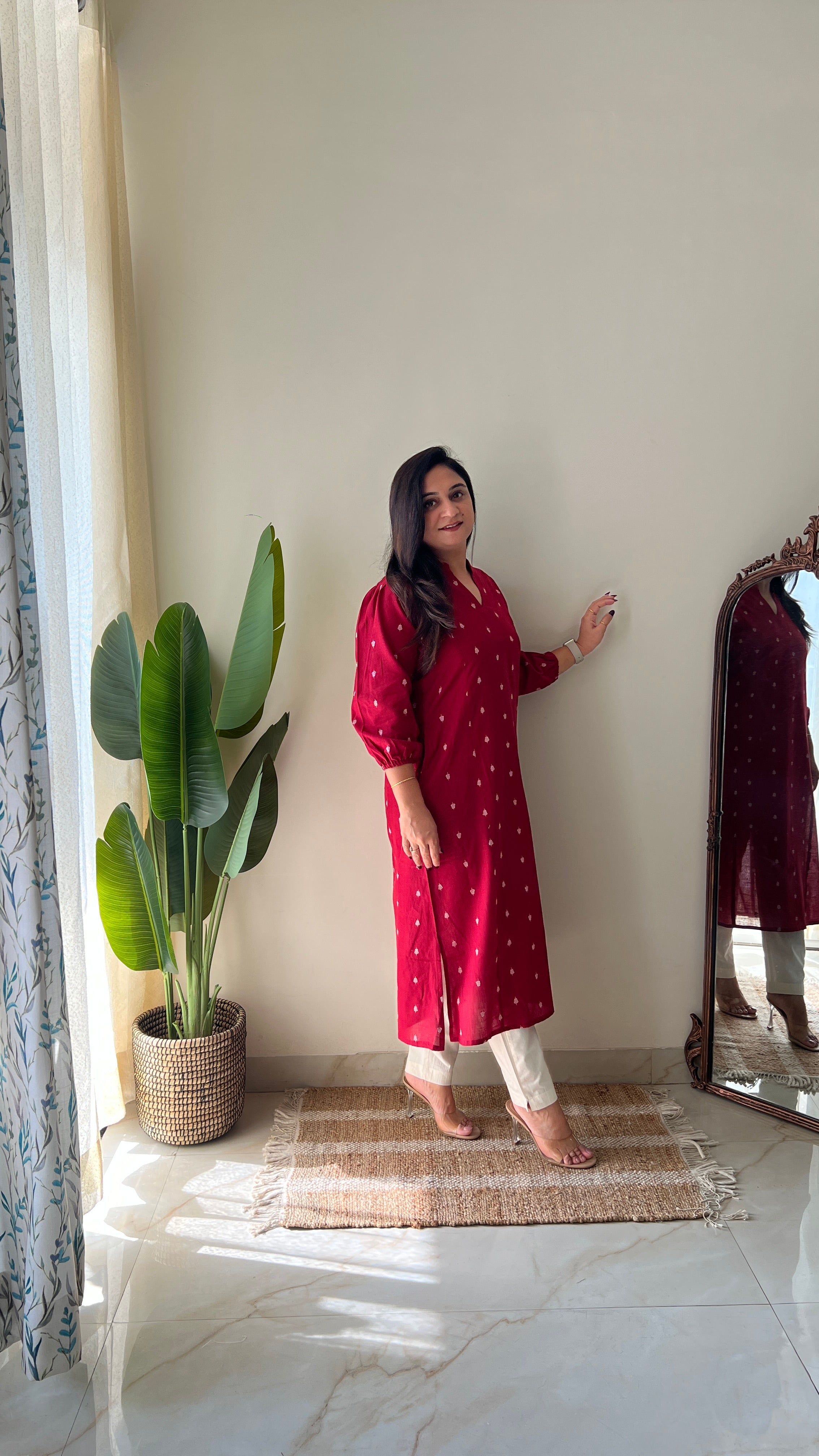 Kanya Handloom Cotton A-line kurta