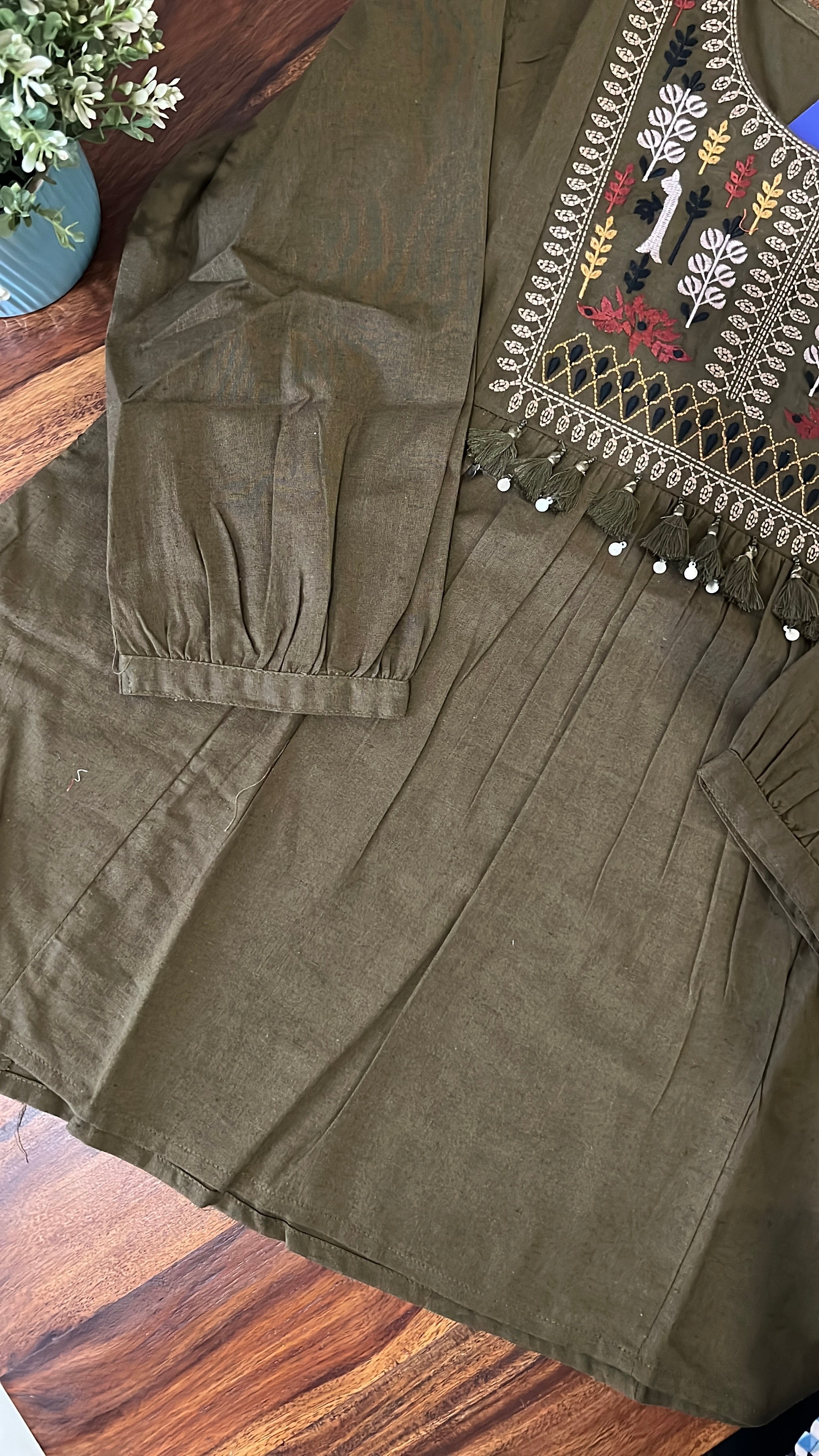 Krisha Cotton Embroidered Short Top