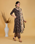 Cotton Casual Embroidered Neckline Afgani Set