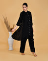 Gabe Black Chiffon Coord Set - The Jaipur Studio