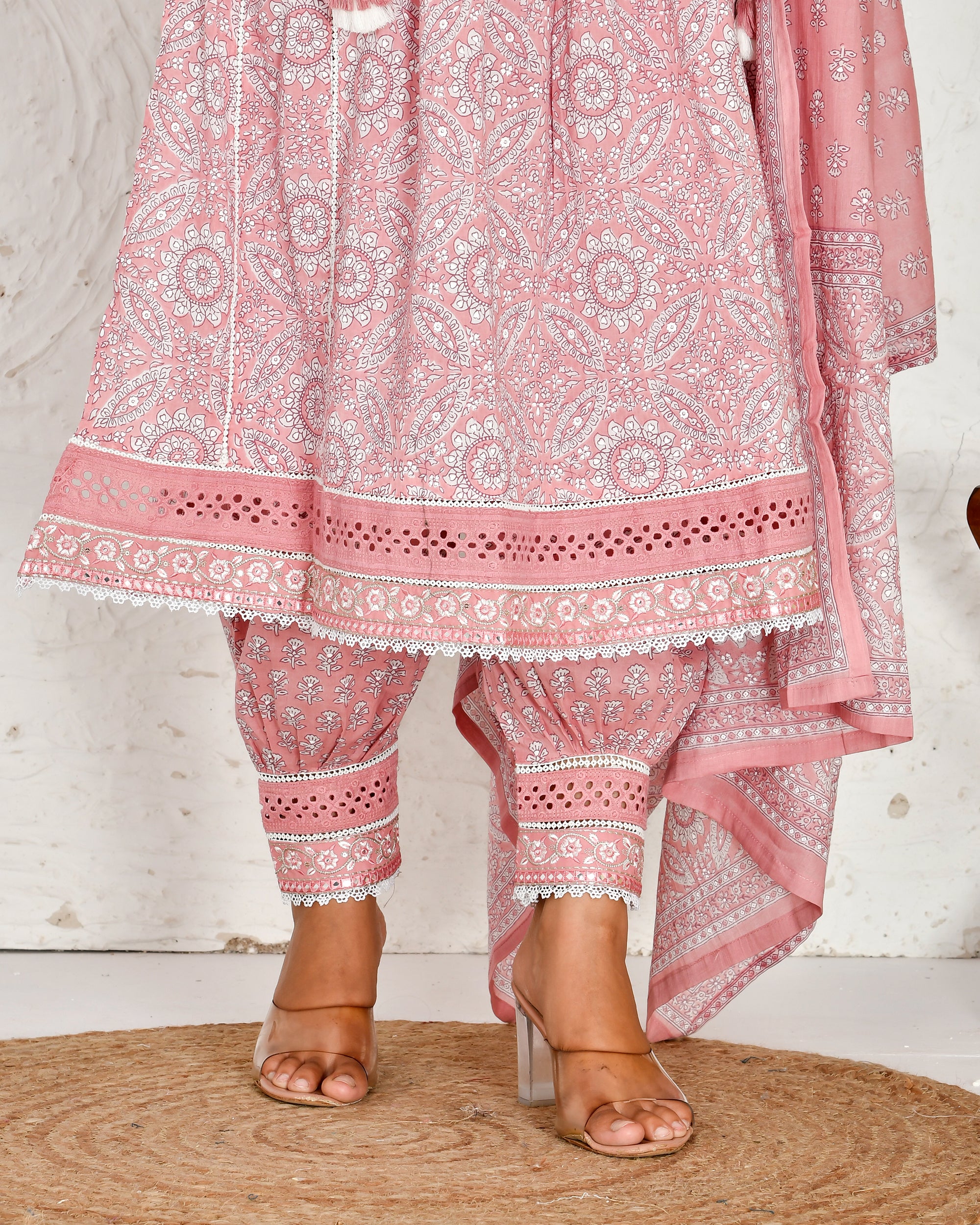 Ilvish A-line Embroidered Afgani Set - The Jaipur Studio