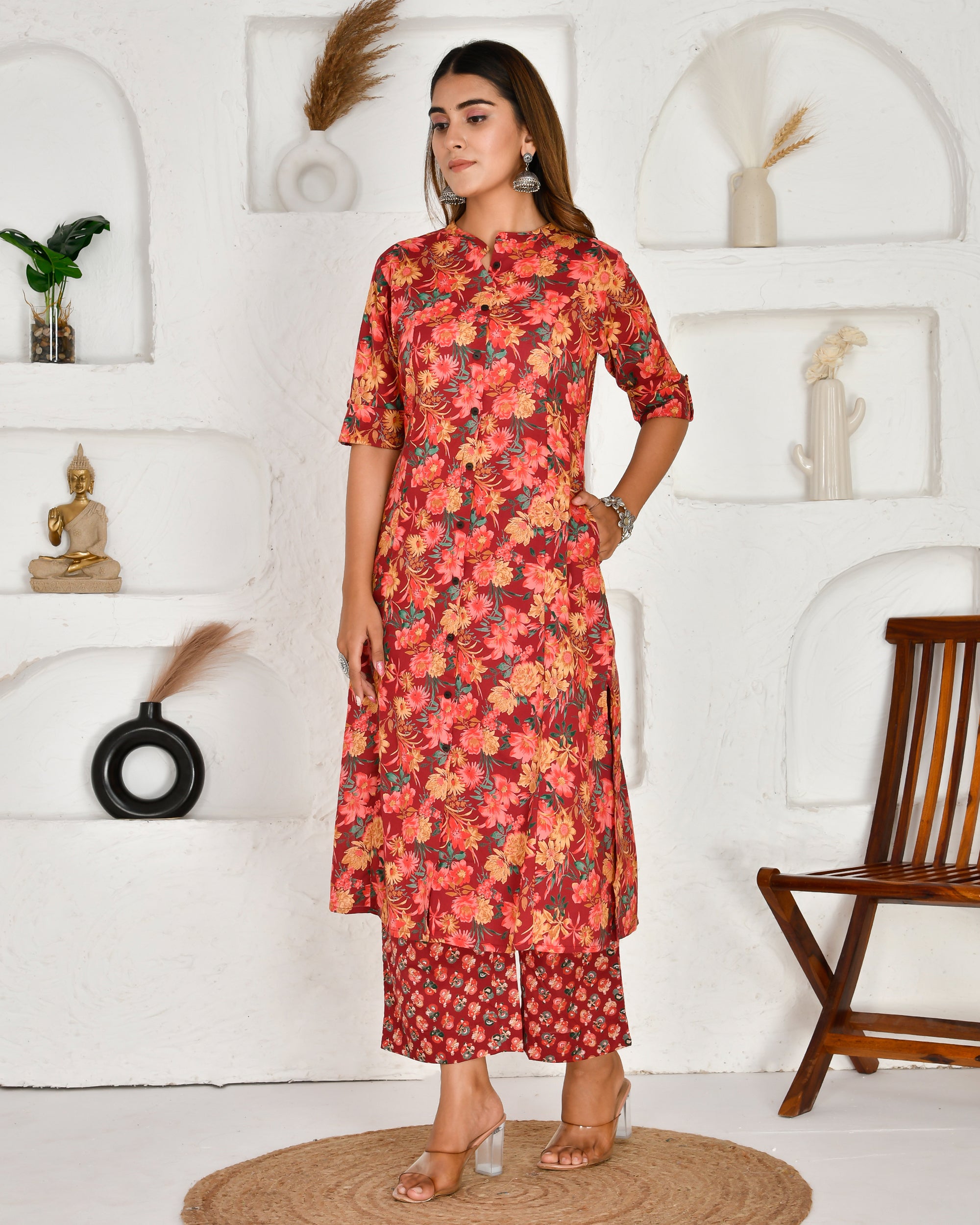 Nina floral Cotton Coord Set - The Jaipur Studio