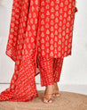 Jaipuri Cotton Zari Embroidered Pant Set - The Jaipur Studio