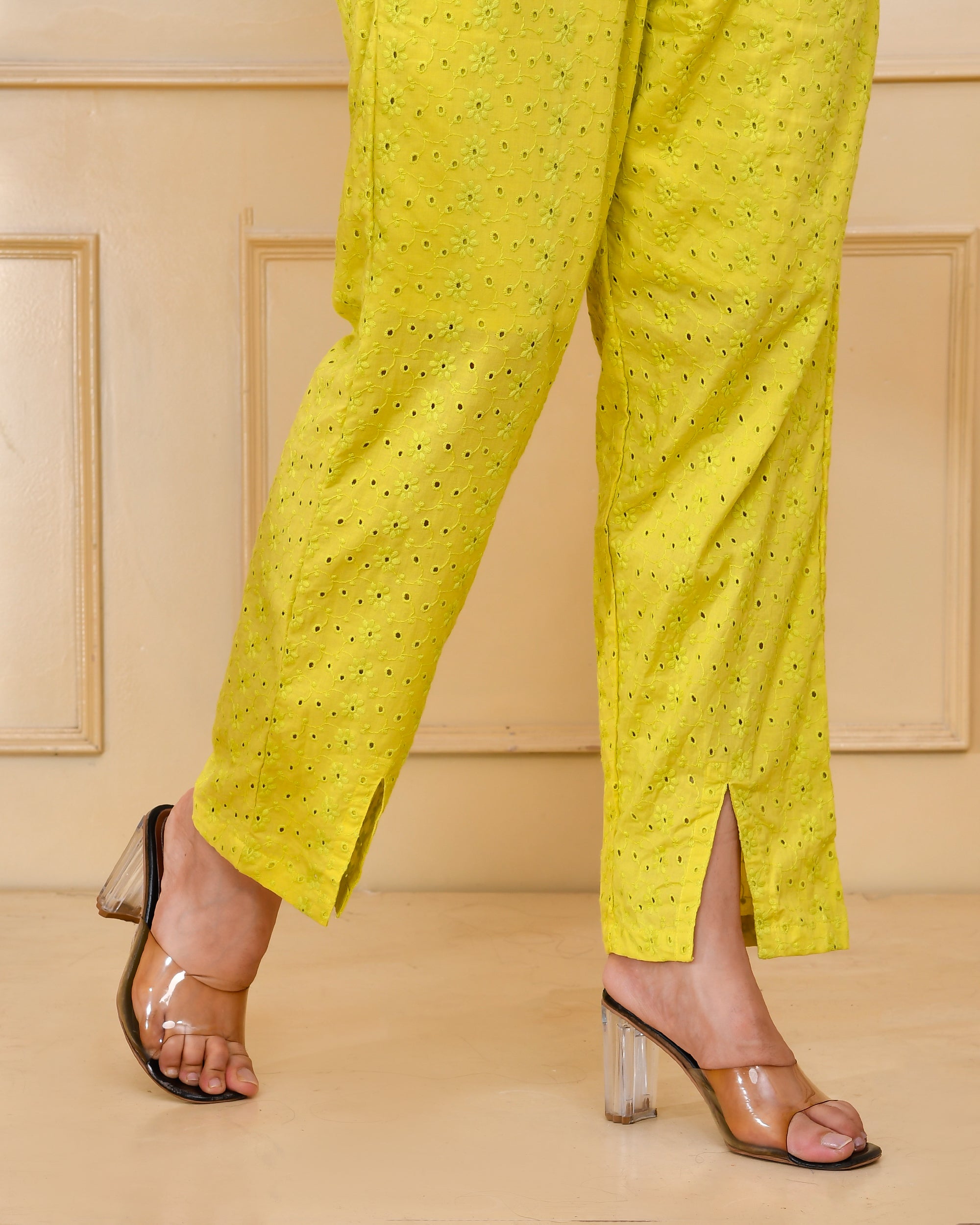 Adams Sciffili Cotton Coord Set Yellow - The Jaipur Studio