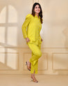 Adams Sciffili Cotton Coord Set Yellow - The Jaipur Studio