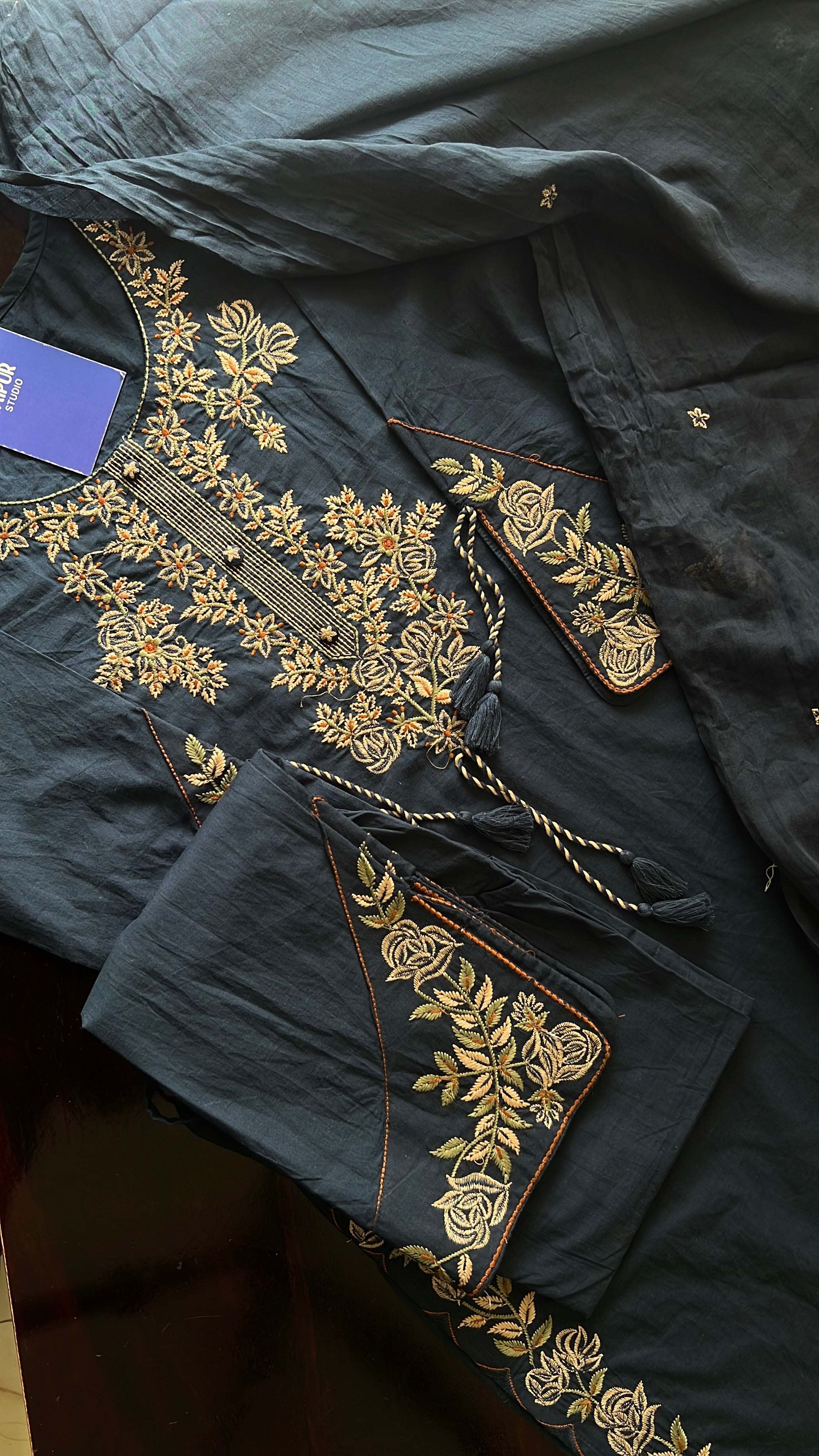 Gargi Premium Cotton Embroidered Pant set