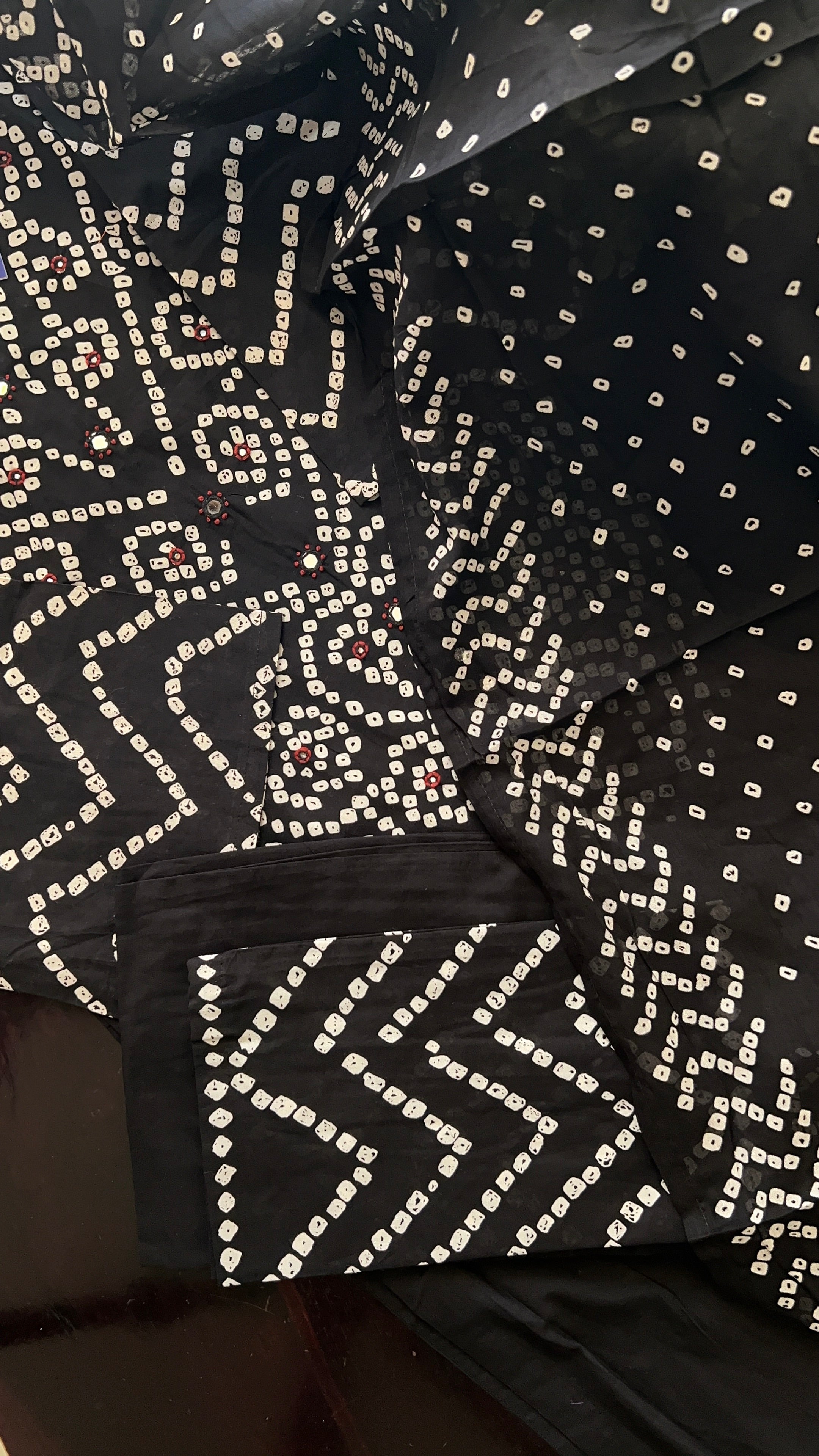 Sanchi Cotton Bandhani Straight Pant Set