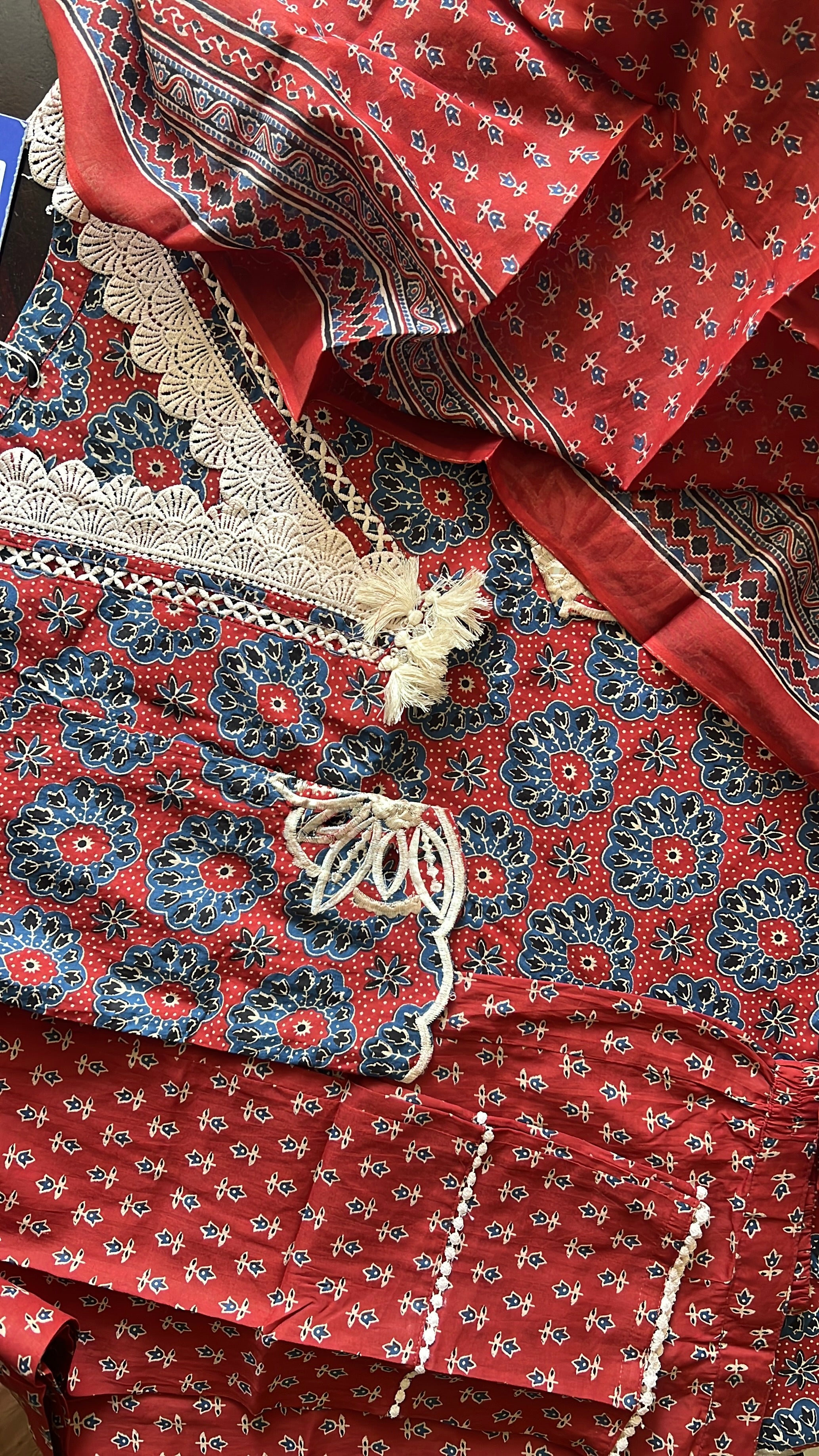 Driti Cotton Cutwork Detailed Pant set