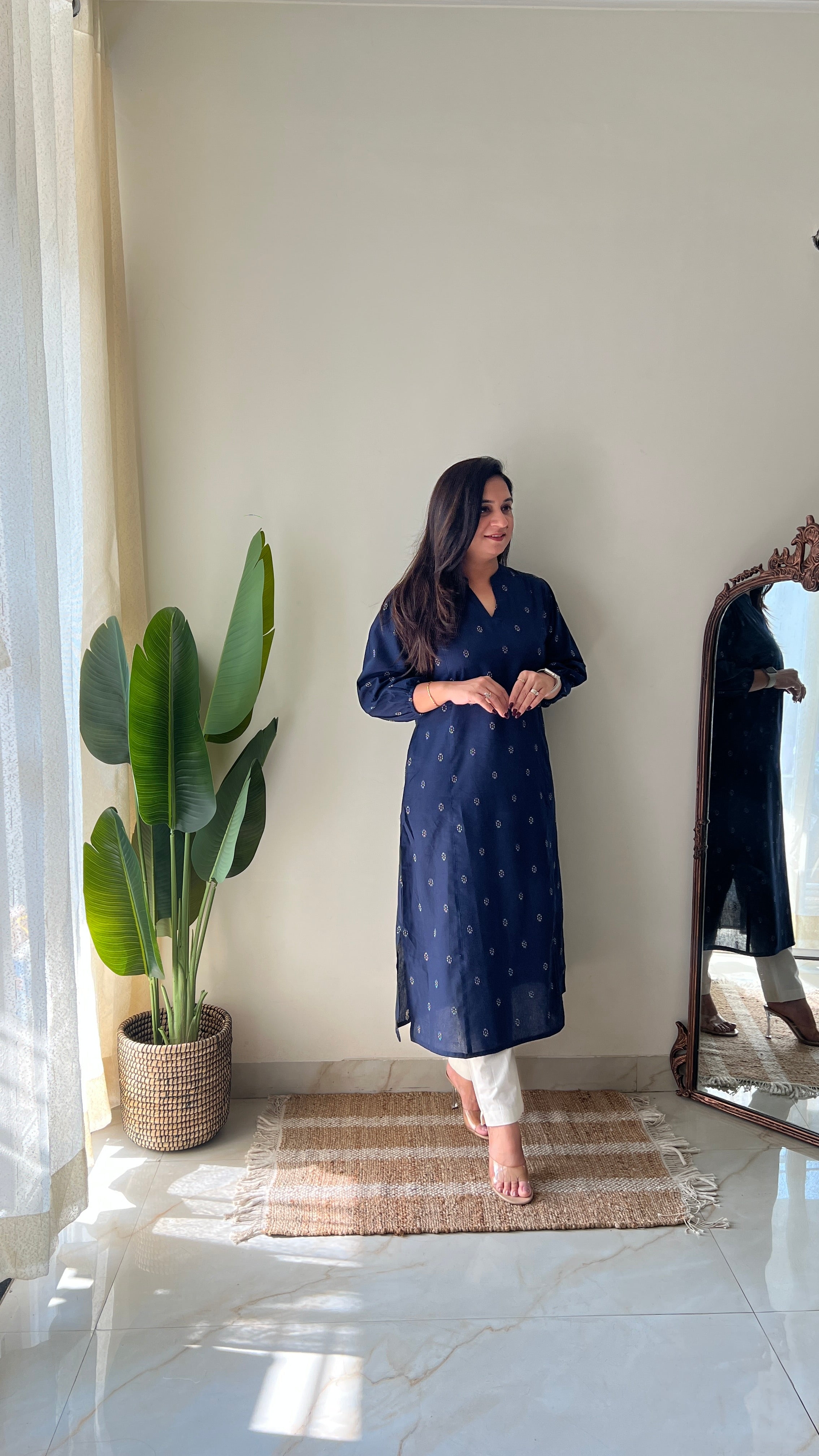 Kanya Handloom Cotton A-line kurta