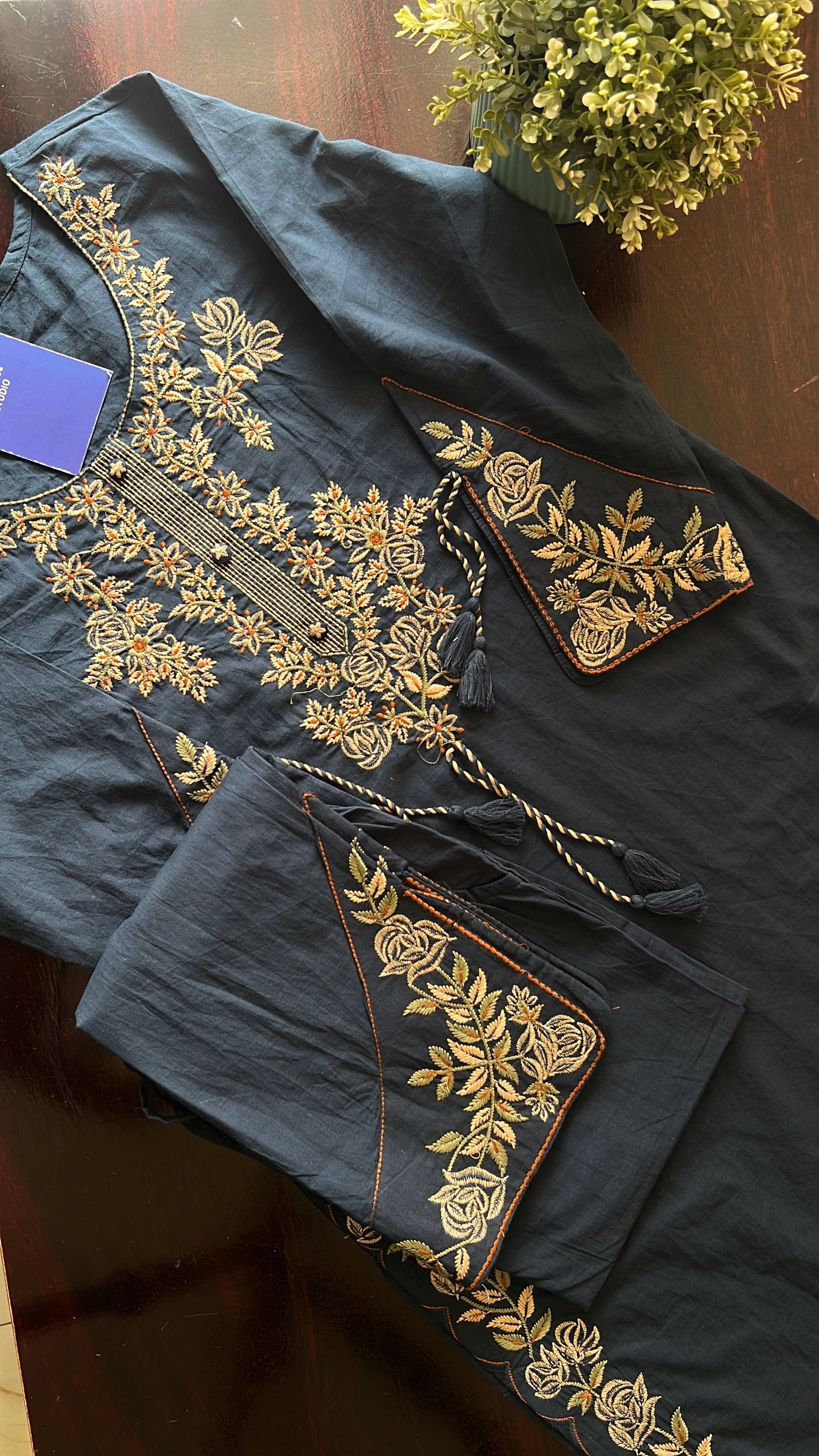 Gargi Premium Cotton Embroidered Pant set
