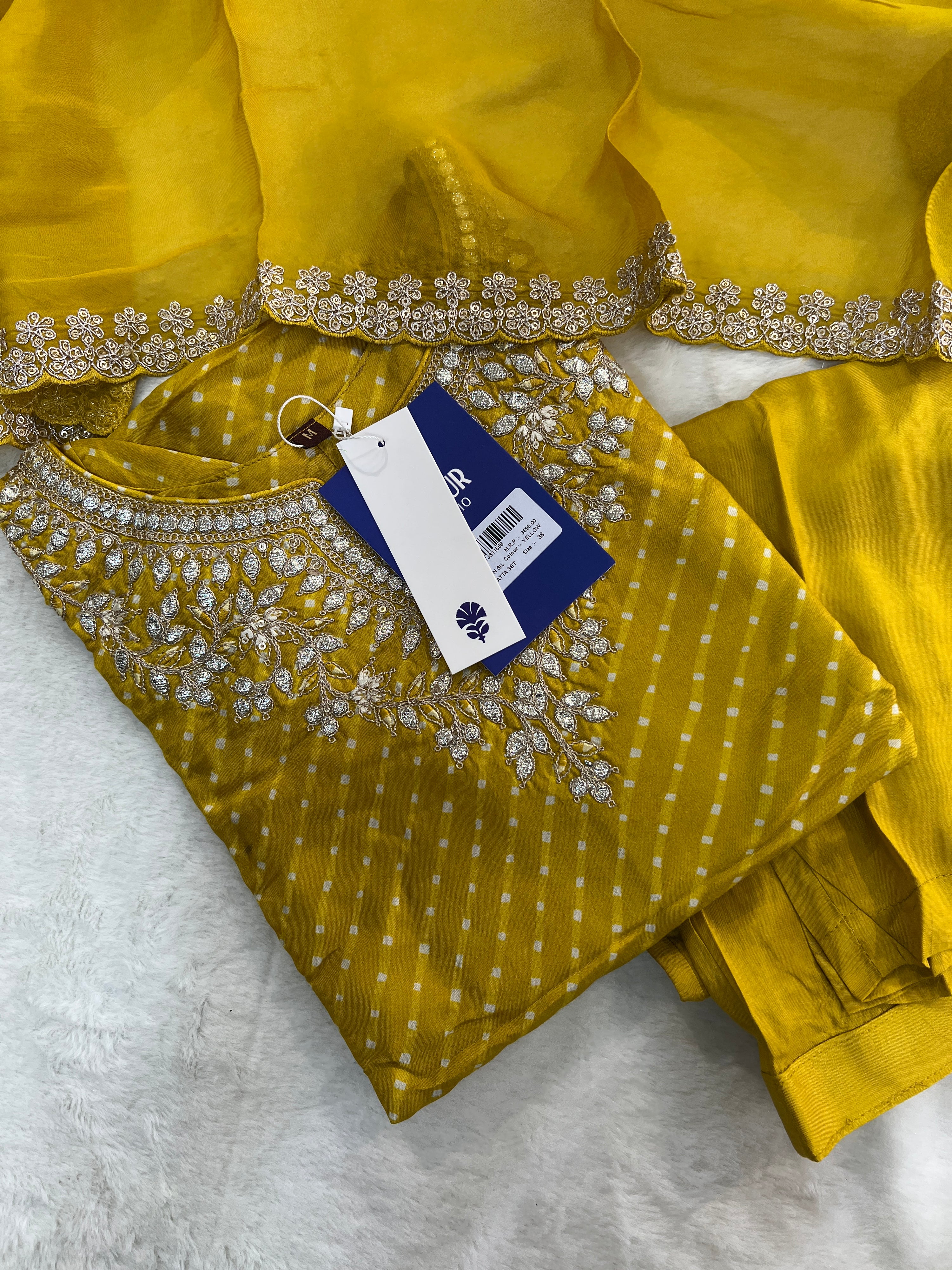 Zyra Bandhani Silk Embroidered Pant Set