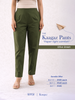 All-Day Cotton Straight Pant for Women-Olive Green