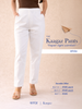 All-Day Cotton Straight Pant for Women-White