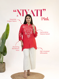 Niyati Pink Crepe Bandhani HandDetailed Shirt
