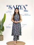 Sarya Blue Diamond Rayon A-line Coord Set