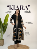 Kiara Black Tribal Bagh Cotton BeadWork Kurta Set