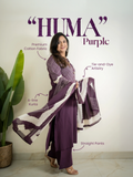 Huma Purple Cotton Tie and Dye Straight Dupatta Set