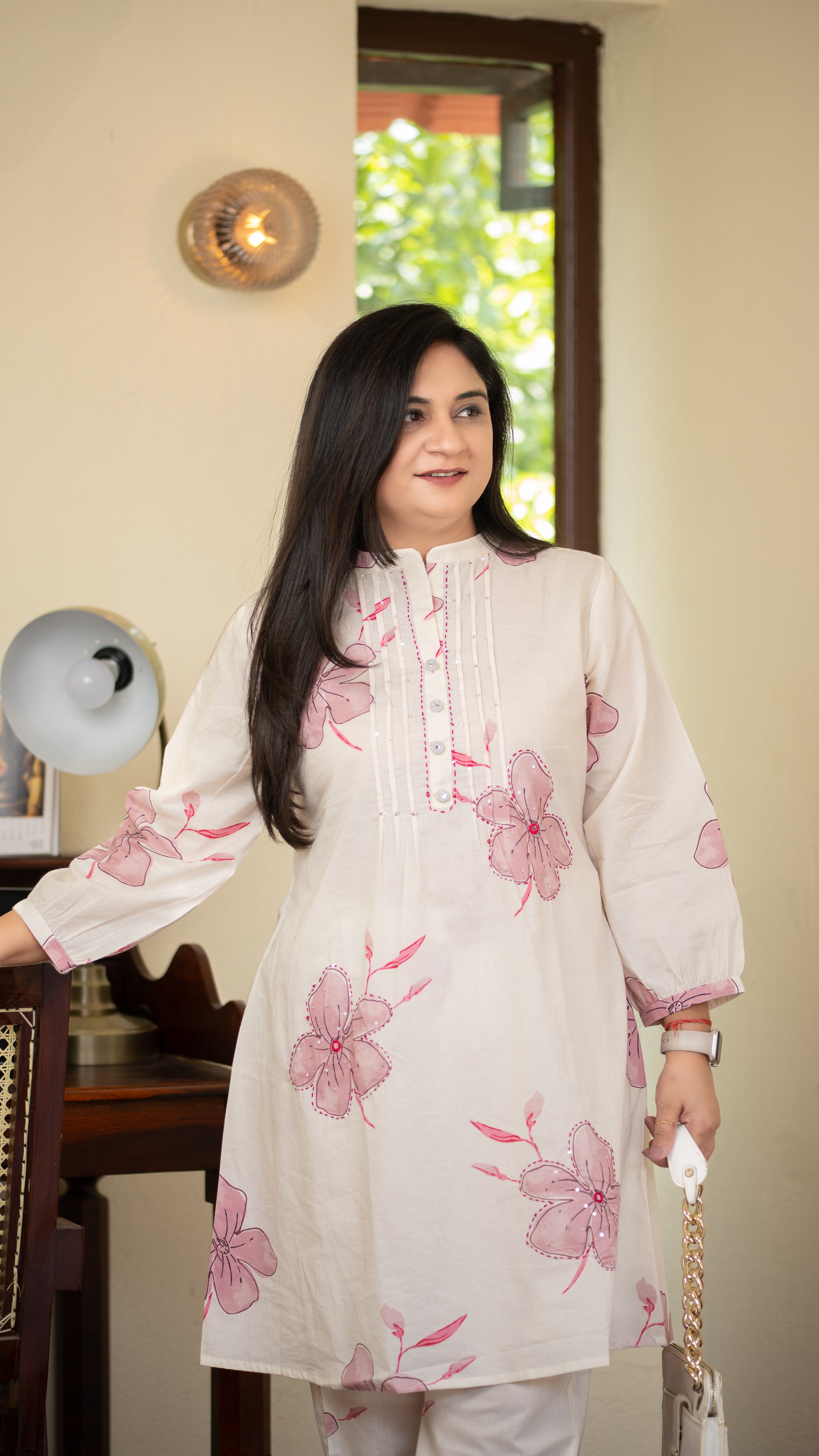 Emmi Pink Cotton Floral Coord Set