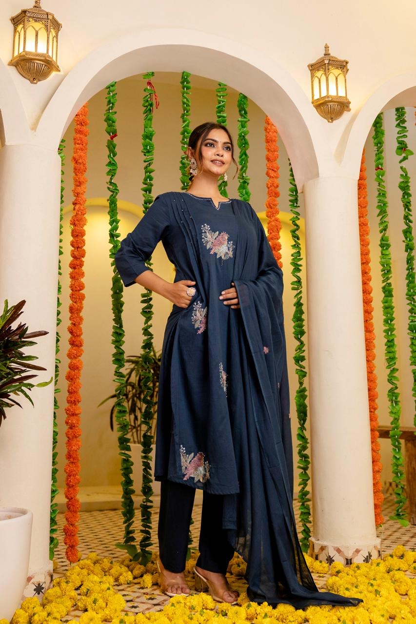 Roshni MulCotton Hand Detailed Pant Set