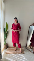 Jalsa Kutch Embroidered Straight Pant Set