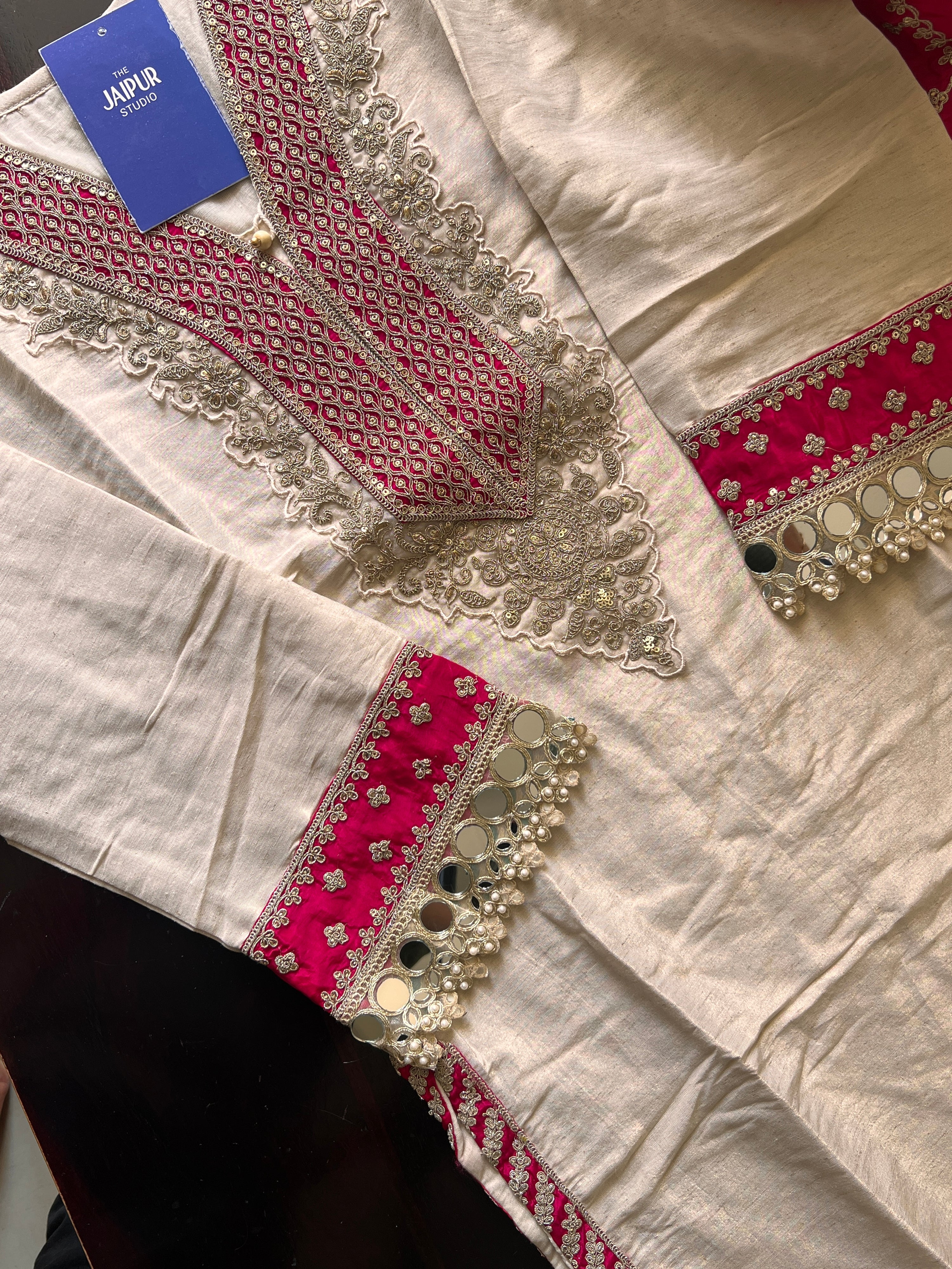 Pranjal Silk Festive HandEmbroidered Pant Set