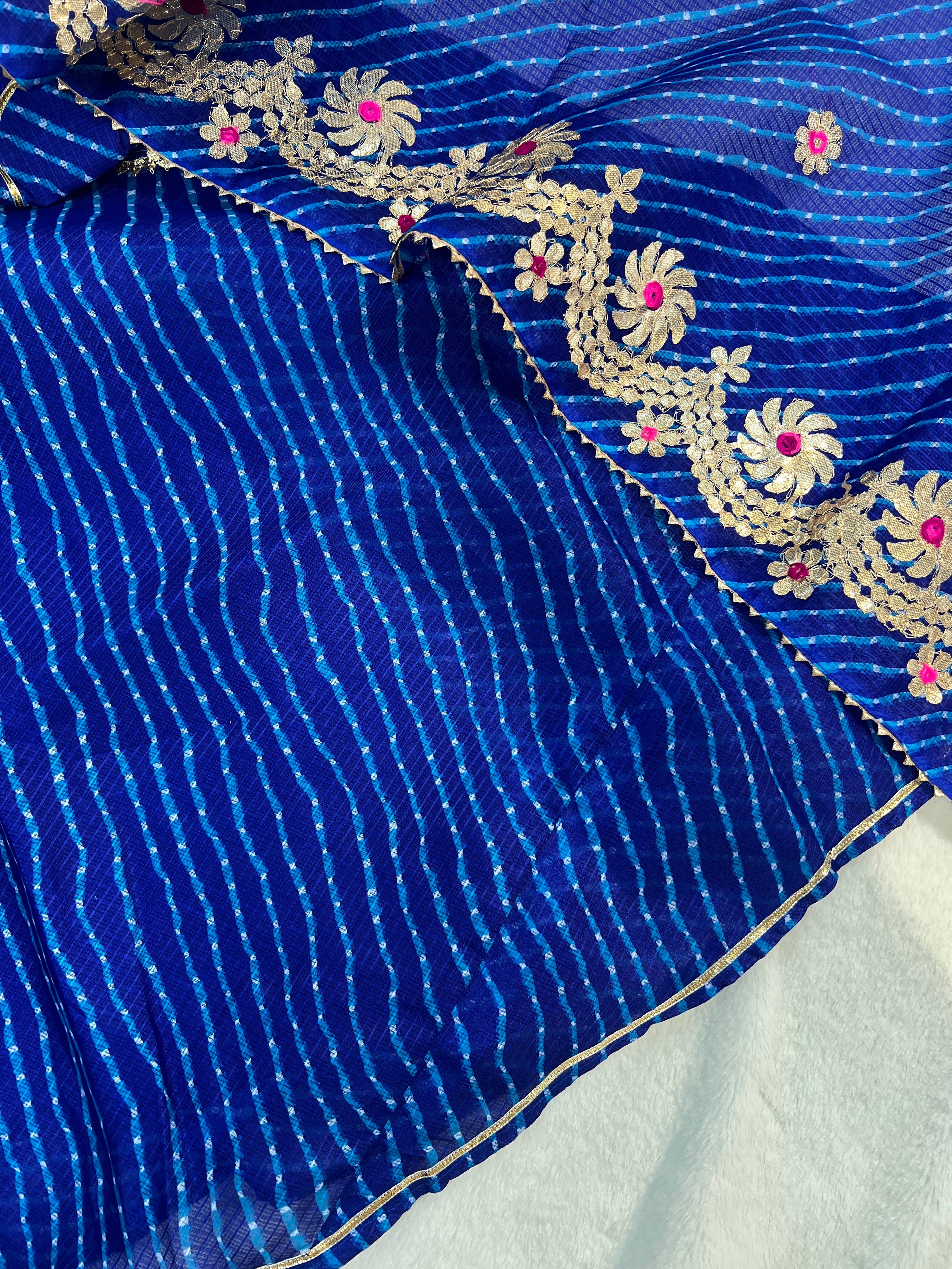 Mahira Kota Doria Leheriya Gotta Detailed Anarkali Set