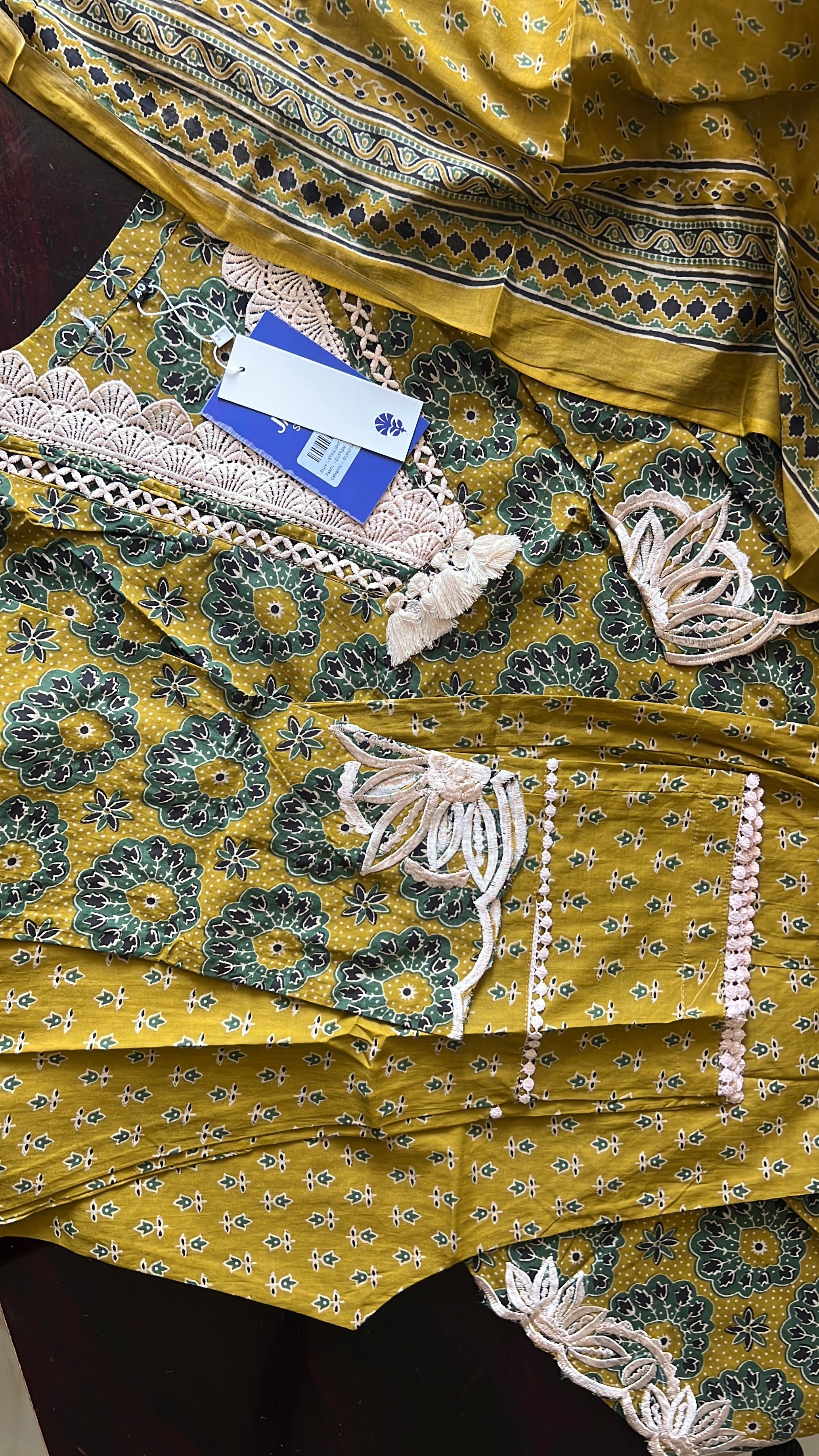 Driti Cotton Cutwork Detailed Pant set