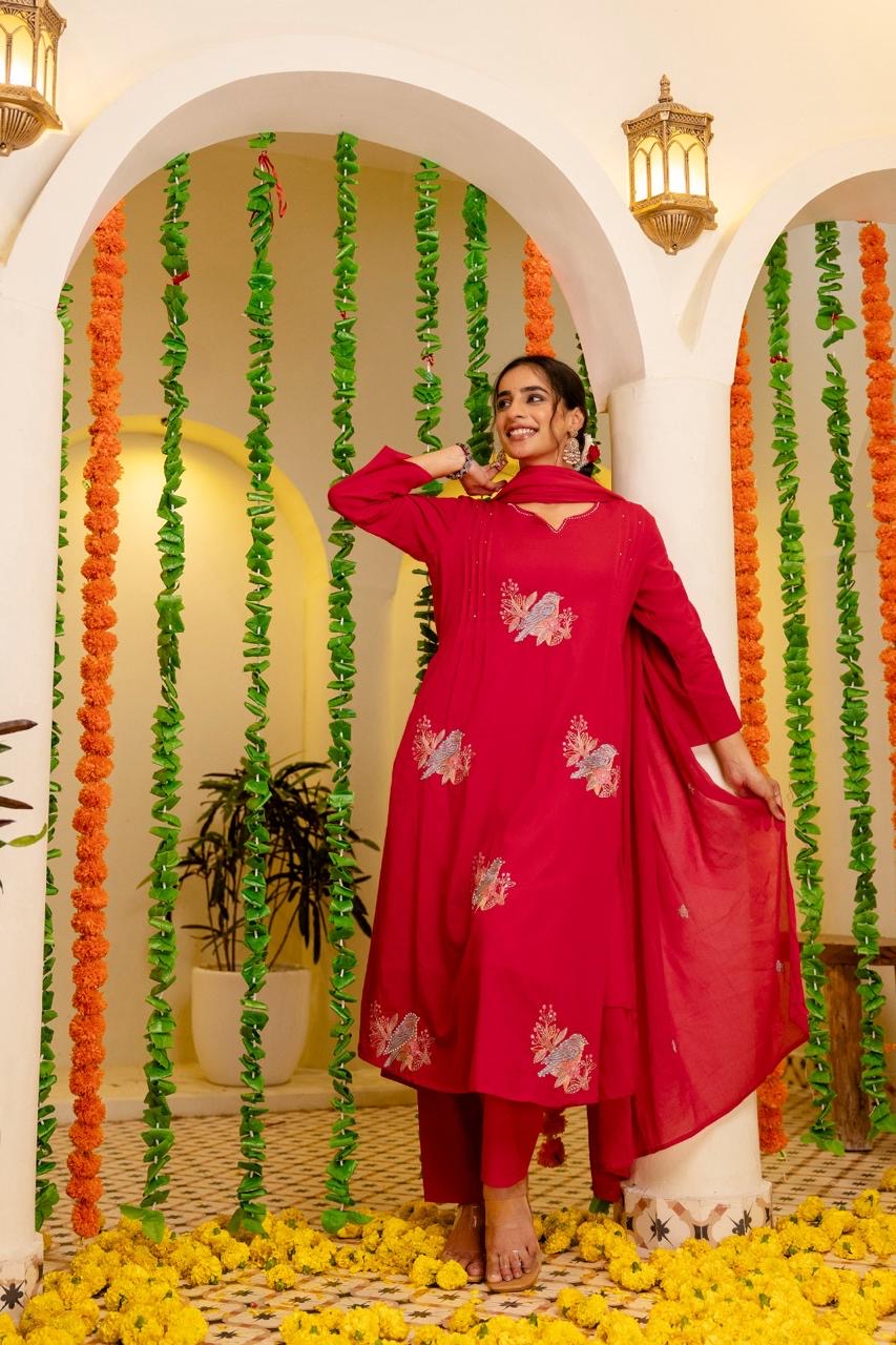 Roshni MulCotton Hand Detailed Pant Set